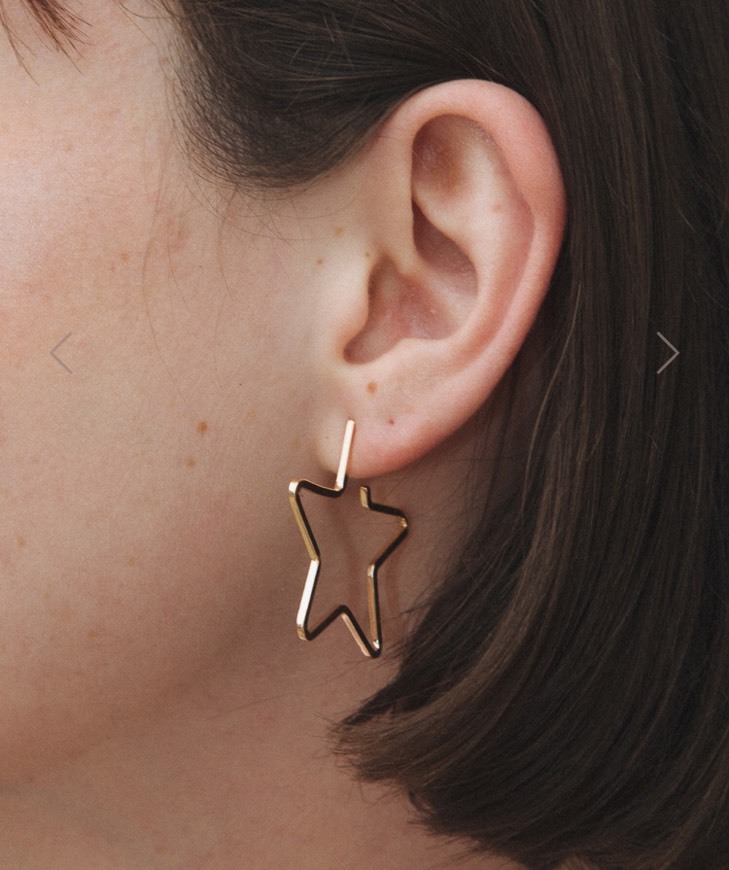 Fashion gold star earrings