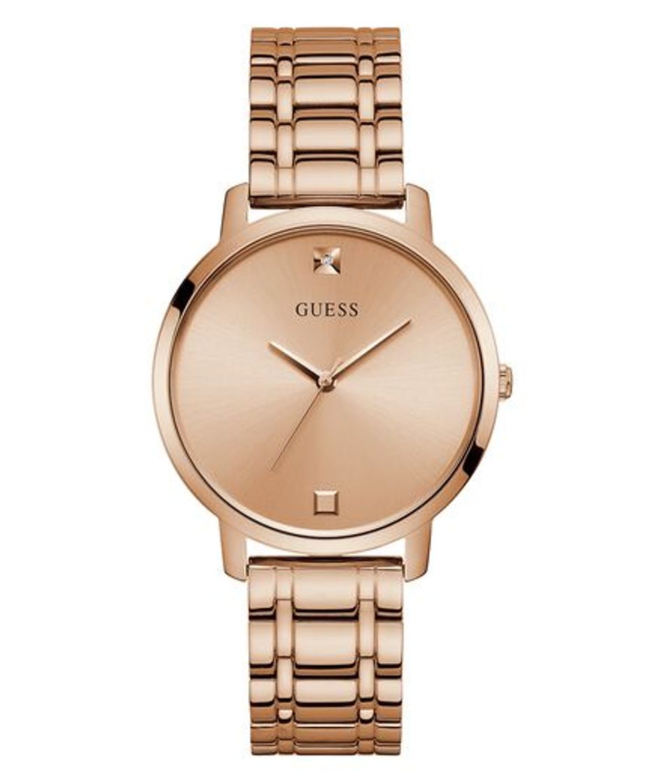 Social Rose Gold Tone Case Gold Tone Stainless Steel Watch - GUESS ...
