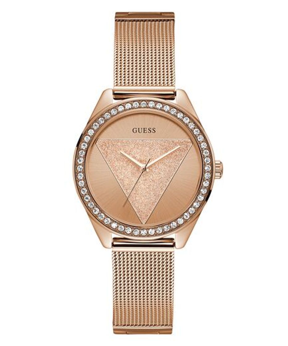 Social Rose Gold Tone Case Rose Gold Tone Stainless Steel/Mesh Watch