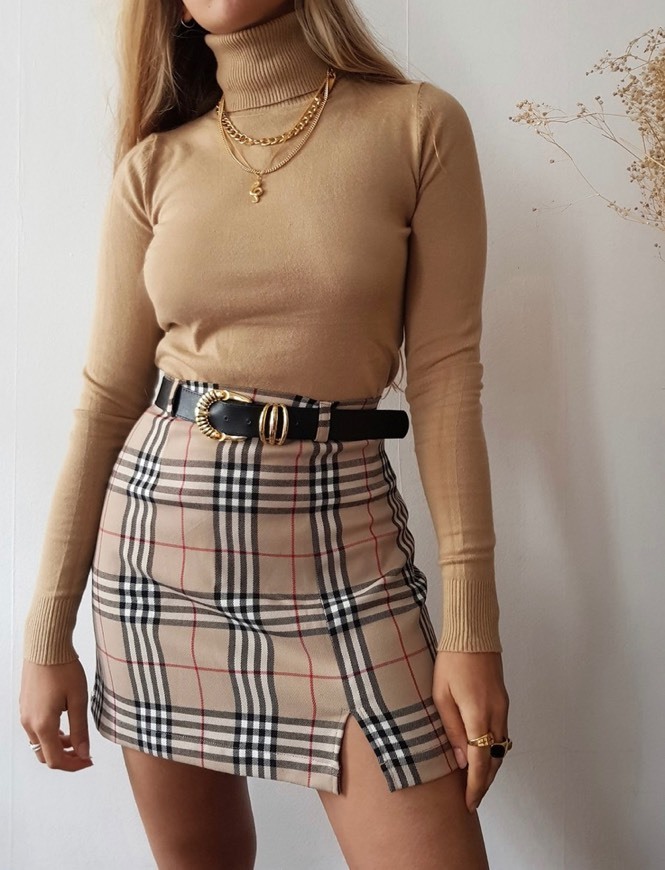 Moda Tricirculo - Plaid Cuty Skirt