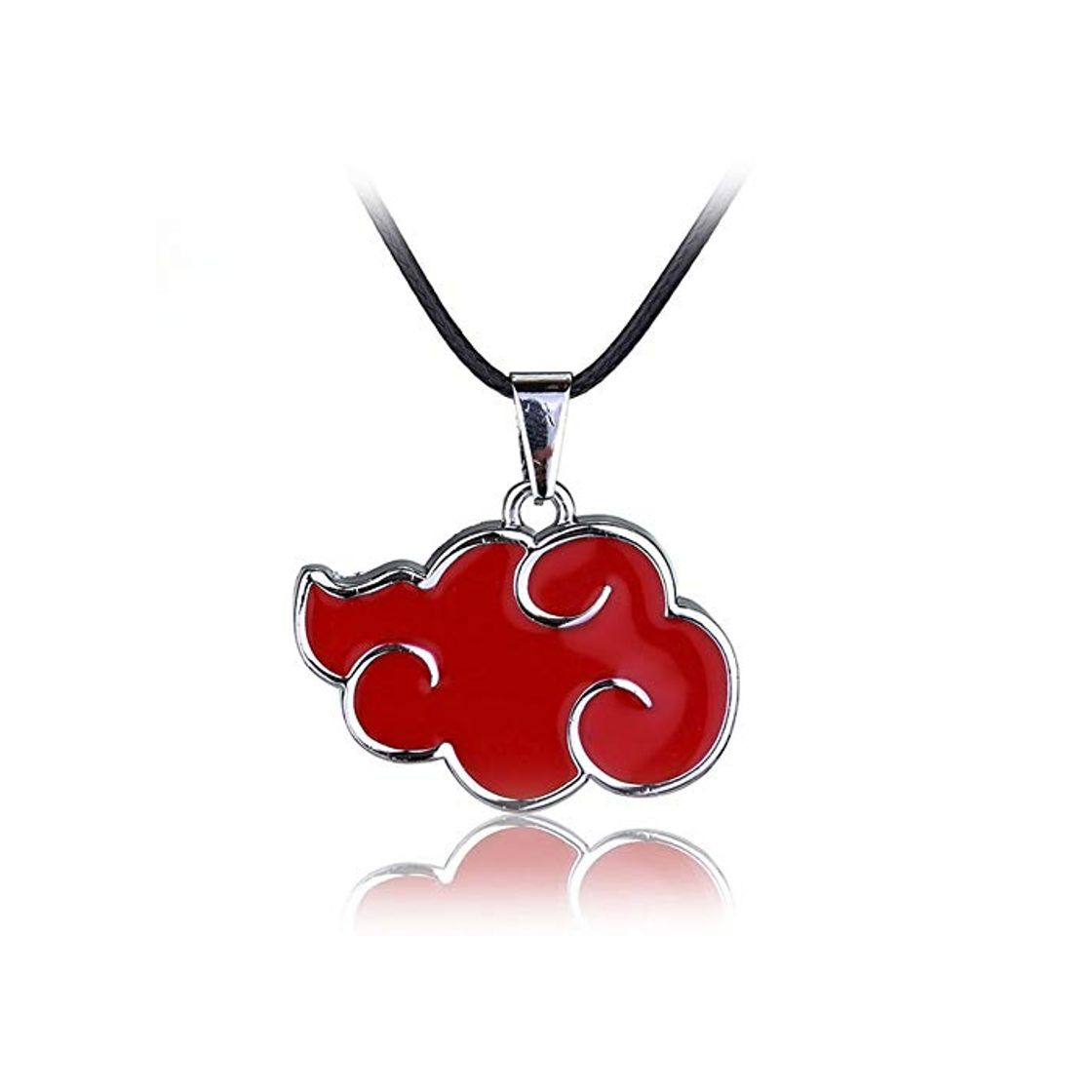 Social MINGZUO Collar de Lackingone con Colgante Naruto Akatsuki Cosplay Red Cloud