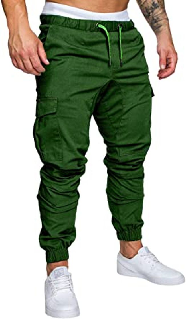 Producto FGFD Pantalones de Hombre Jogger Deportivos Pantalón Cargo Casuales Chino de Algodón