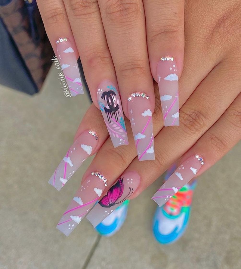 Moda inspirações de unhas☁️💕