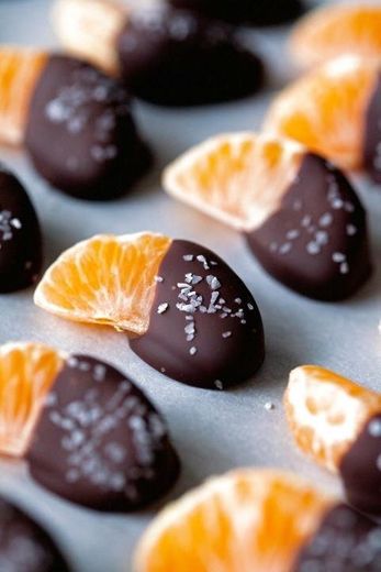 Orange dipped in chocolate 