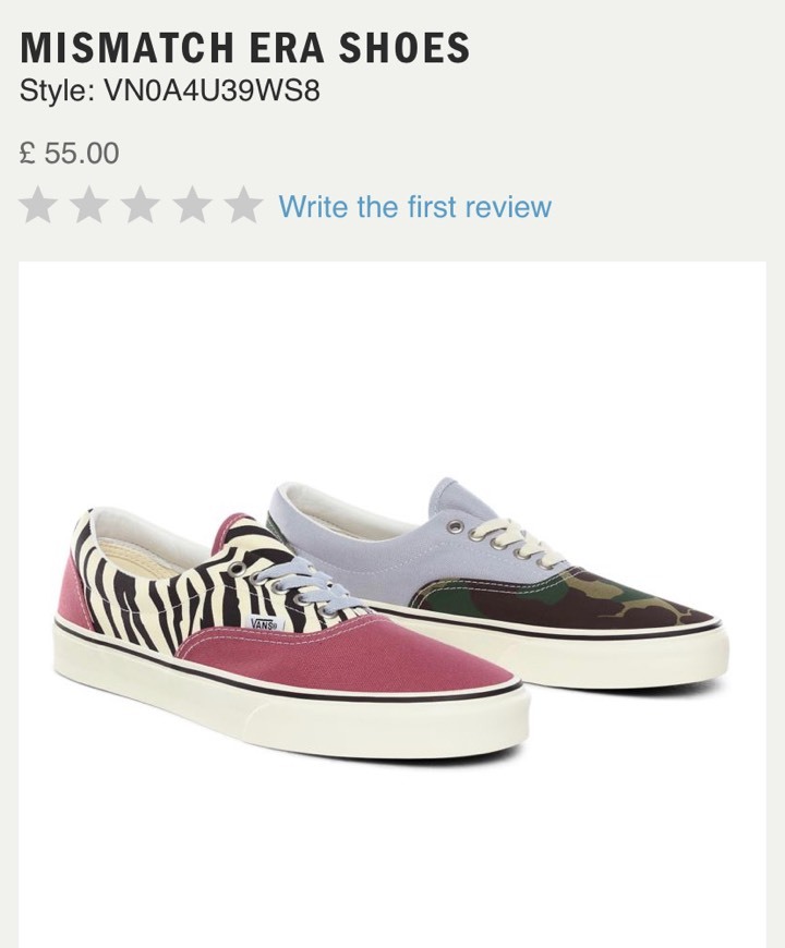 Fashion Vans Mismatch Era Shoes 