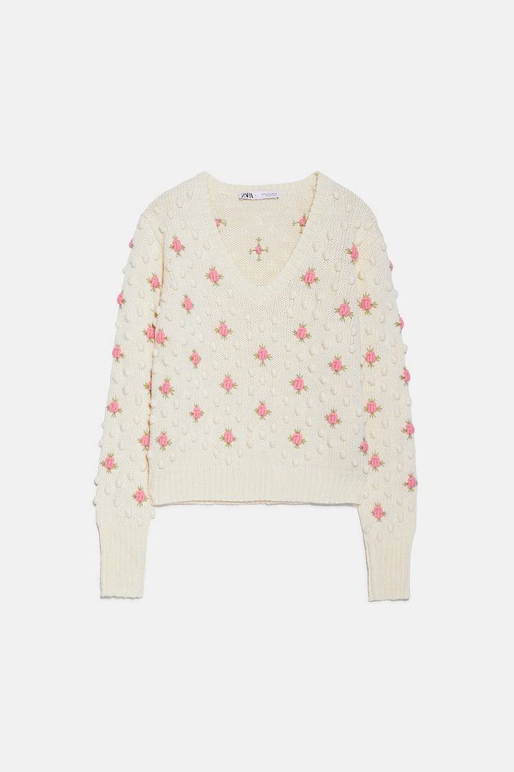 Fashion Sweater Flores Zara