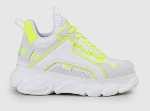 CLD Chai sneaker white/neon yellow