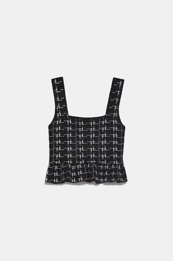 Social Blusa de malha fio metalizado 