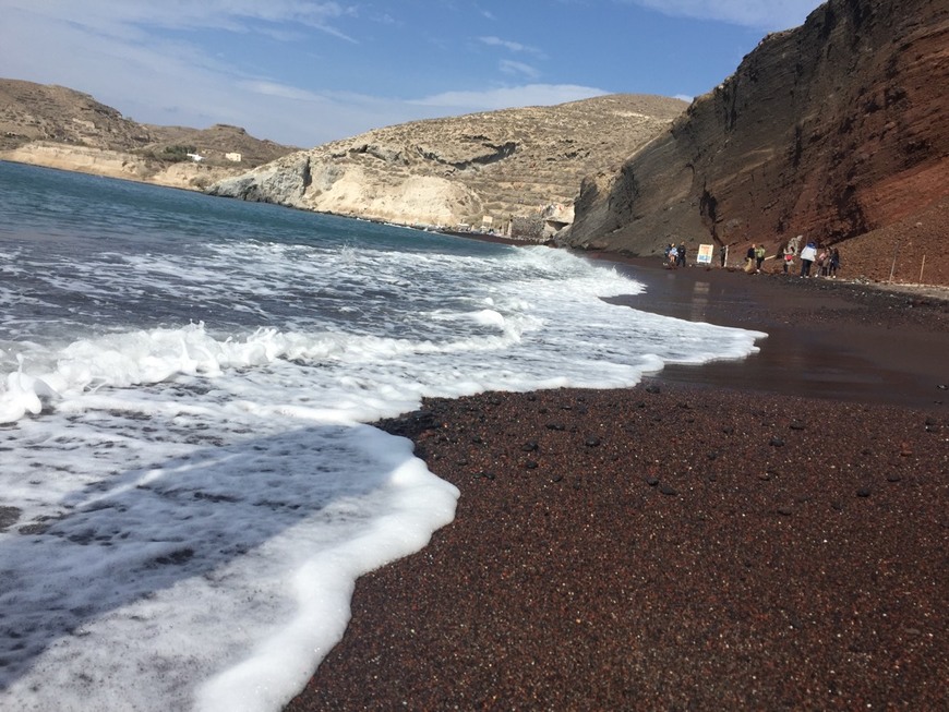 Lugar Red beach santorini Michael