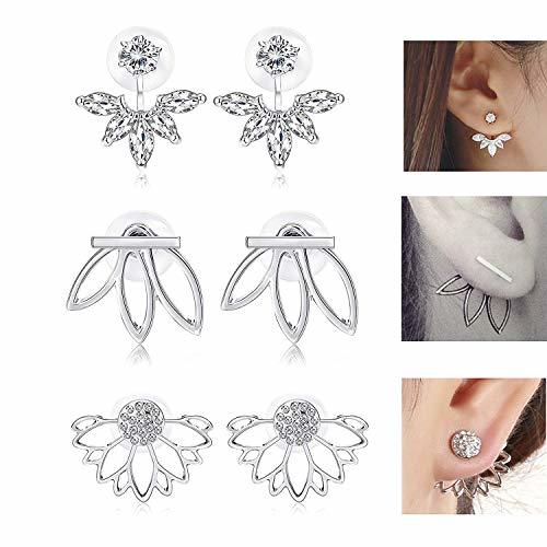 Social TOOGOO 3 Pares Pendientes De Flor De Loto Chaquetas Para Mujer Ni？a
