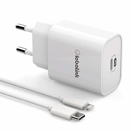 Lugar GlobaLink Cargador Rapido iPhone MFi Certificado, 18W Cargador de Pared USB C