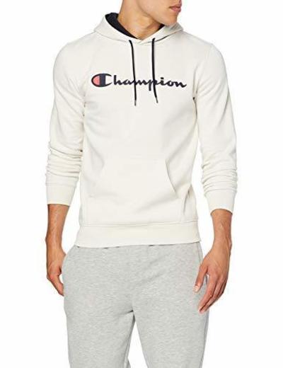 Champion Classic Logo para Hombre Sudadera, Marfil