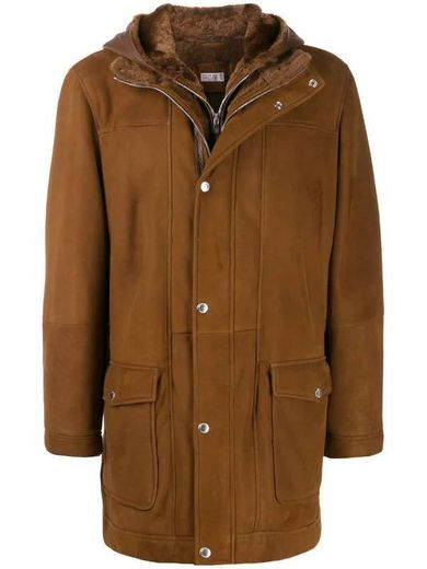 BRUNELLO CUCINELLI

hooded leather coat