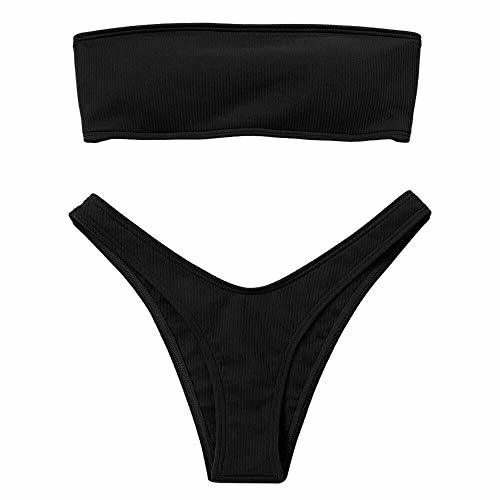 Product ZAFUL Trajes de Baño Mujer Bikini Bandeau con Relleno Lazada en la