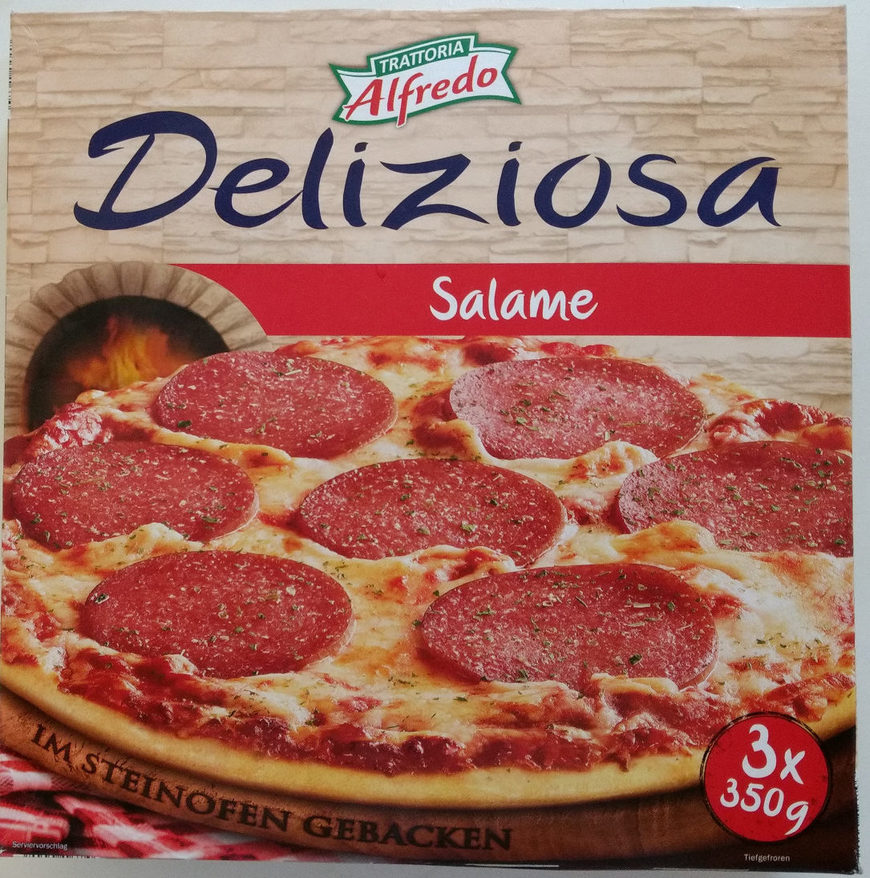 Producto pizza de salame Alfredo