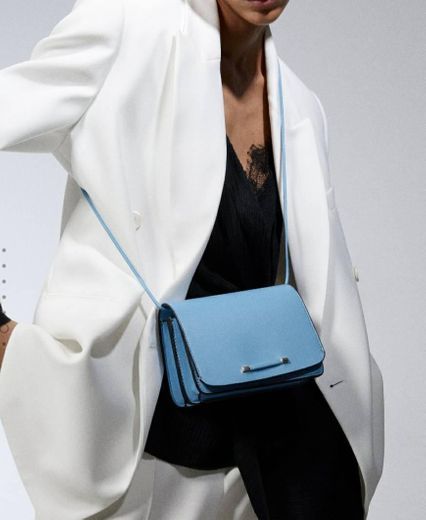 Social Mala tira colo de pele mini