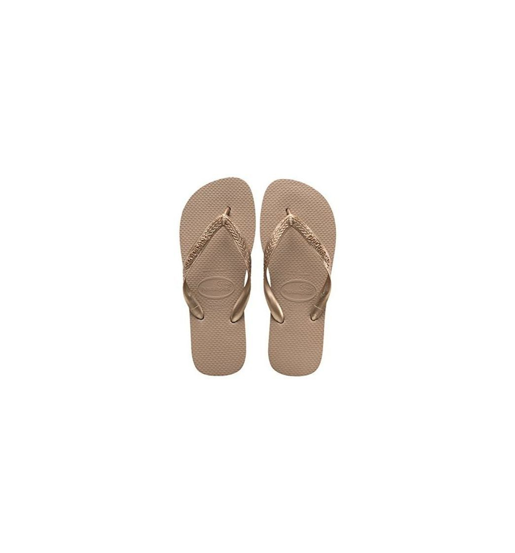 Social Havaianas Top Tiras, Chanclas para Mujer, Dorado
