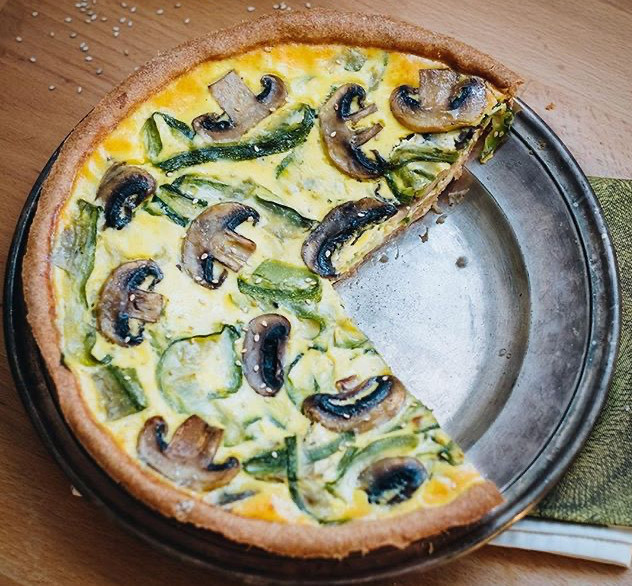 Fashion Quiche de Curgete e Cogumelos 