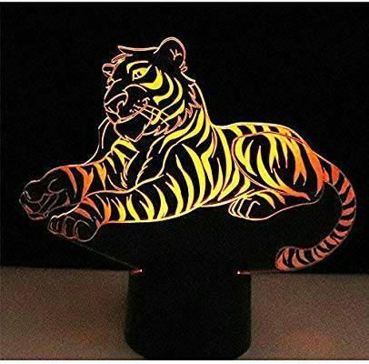 Lâmpada LED com efeito 3D Tigre