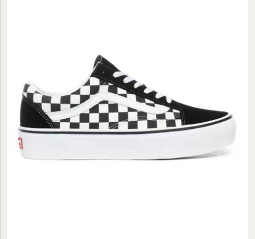 CHECKERBOARD OLD SKOOL PLATFORM SHOES

