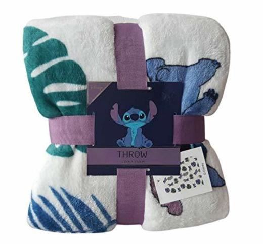 Manta de Viaje de Forro Polar con Licencia Oficial de Disney Stitch