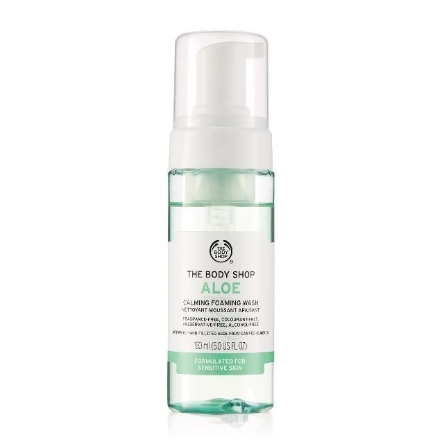 Social The Body Shop Aloe- calming foaming wash 