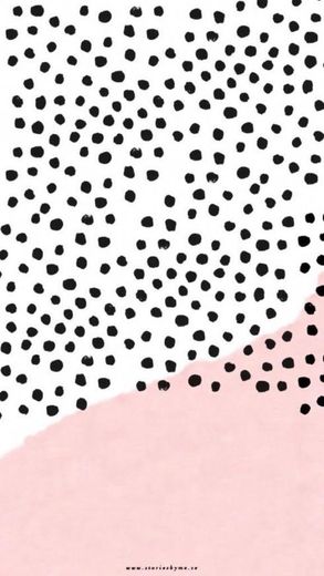 white and pink with black dots