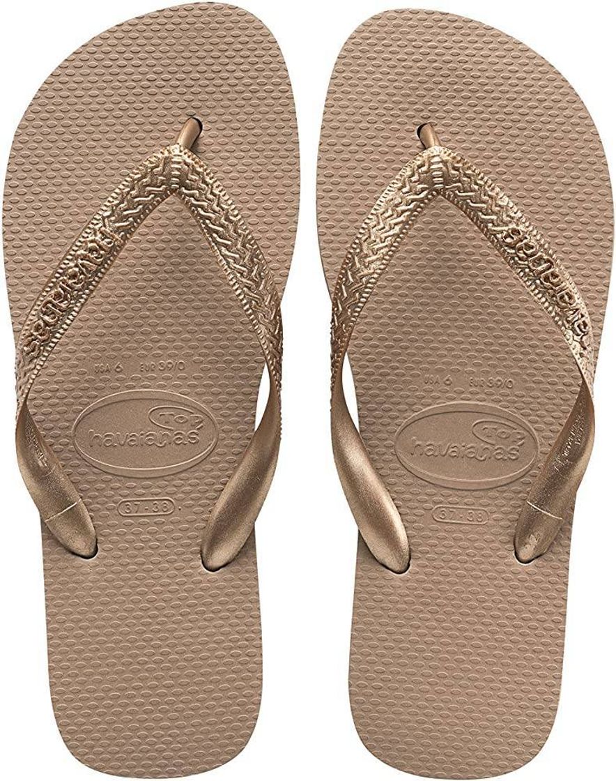 Fashion Top com tiras Havaianas, chinelos para mulheres

