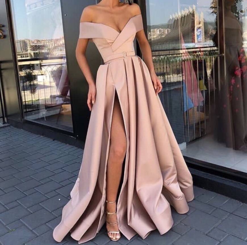 Products Long light rose dress