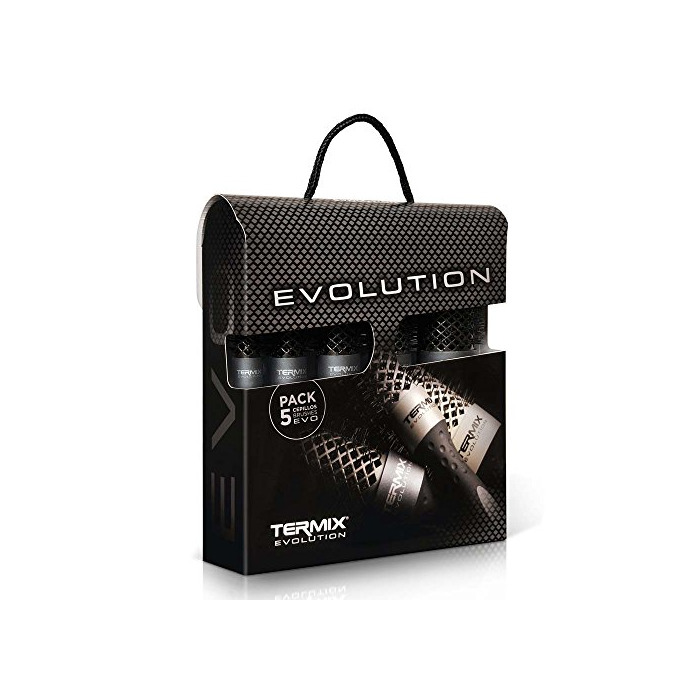 Belleza Termix Evolution Plus -Pack de 5 cepillos de pelo térmico redondo con