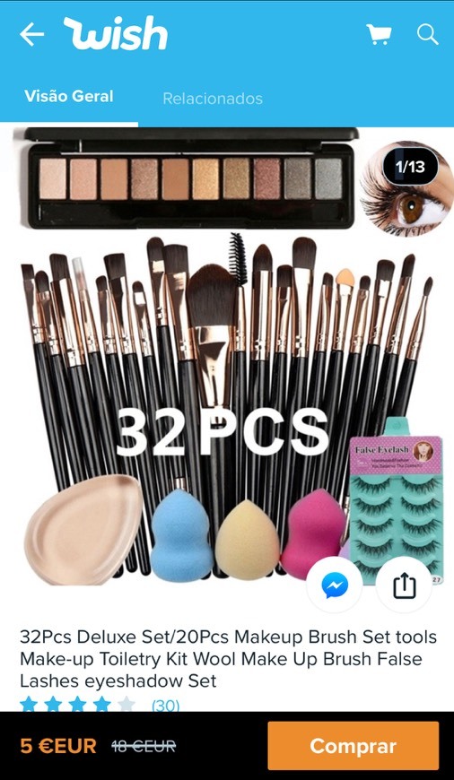 32Pcs Deluxe Set/20Pcs Makeup Brush Set tools Make-up Toilet
