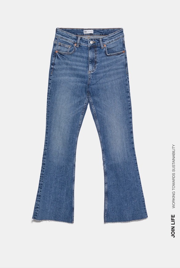 Products Cropped flare mid-rise jeans