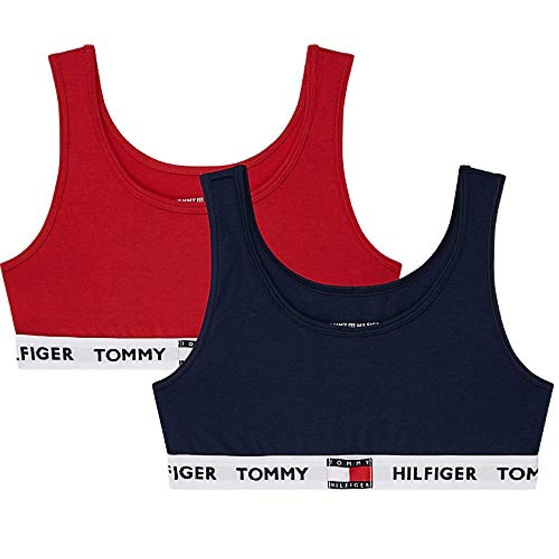 Fashion Tommy Hilfiger Chicas 2 Paquete Original Algodón Bralette