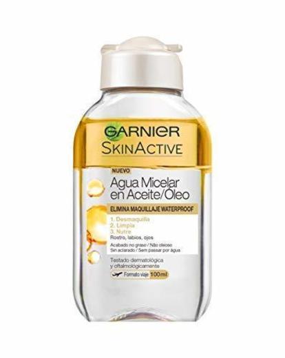 Garnier Skin Active - Agua Micelar en Aceite, Elimina el Maquillaje Waterpoof,