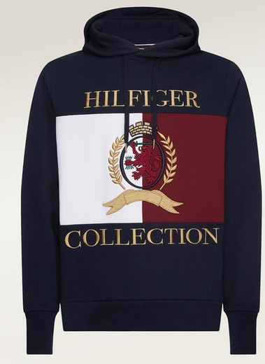 Unisex Tommy Hilfiger Crest Embroidery Drawstring Hoody