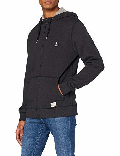 Fashion Original Penguin OPKB0010, Sudadera con Capucha Para Hombre, Gris