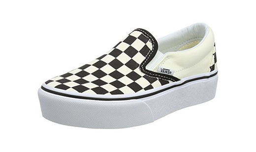 Vans Classic Slip-on Platform, Zapatillas sin Cordones para Mujer, Negro