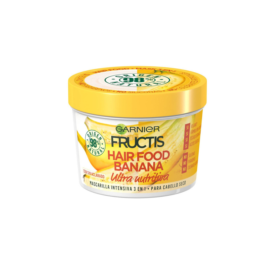 Social Garnier Fructis Hair Food Mascarilla Capilar 3 en 1 Banana Nutritiva para