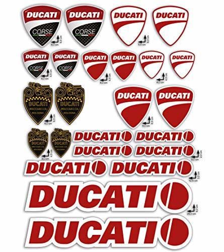 GamesMonkey Stickers Pegatinas Set Ducati Corse Logo Panel Entero 24pz Oferta Motor