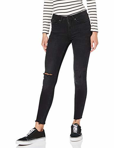 Fashion Springfield 4.1.Gym.Skinny Cropped Ro Vaqueros Straight, Negro