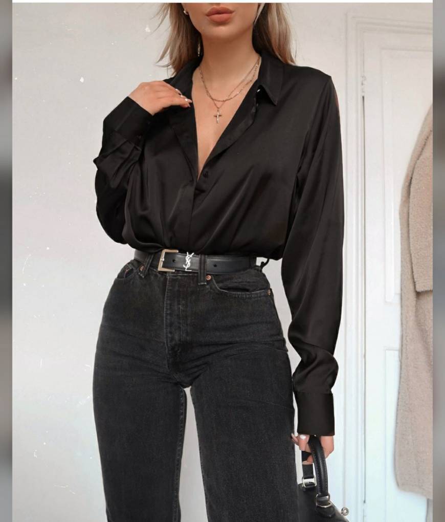 Fashion black look, shirt and pants