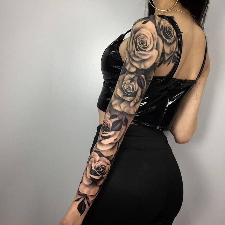 Fashion Tatuagem braço inteiro