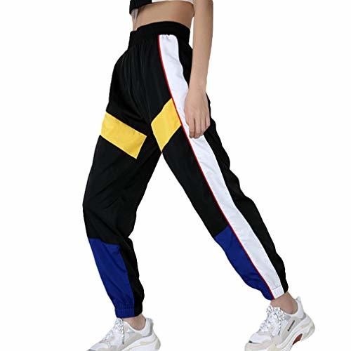 Product Mujer Pantalones Harajuku Hip Hop Streetwear Pantalones Estilo Callejero Empalmados Pantalones Deportivos