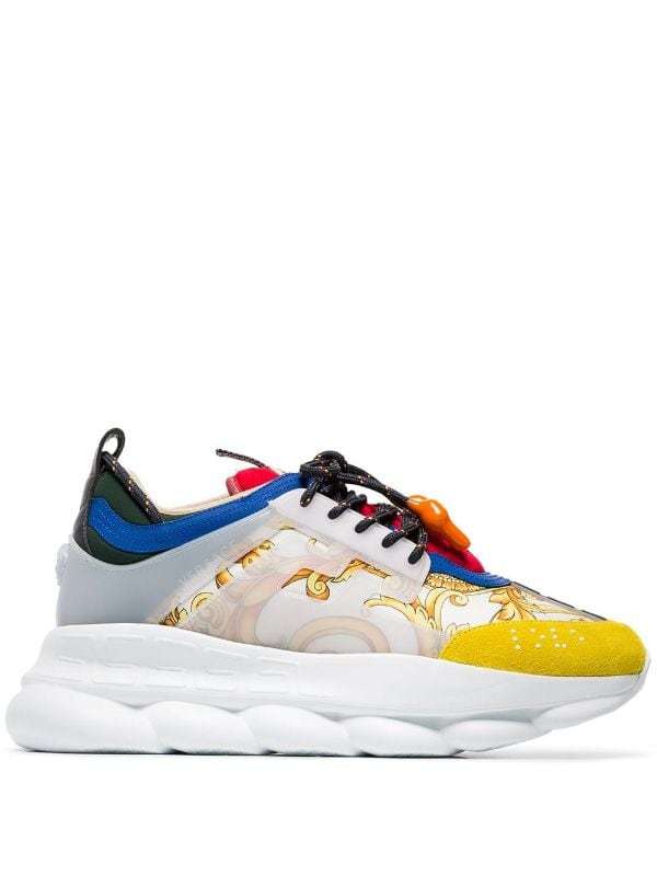 Social VERSACE - Chain Reaction Baroque print sneakers