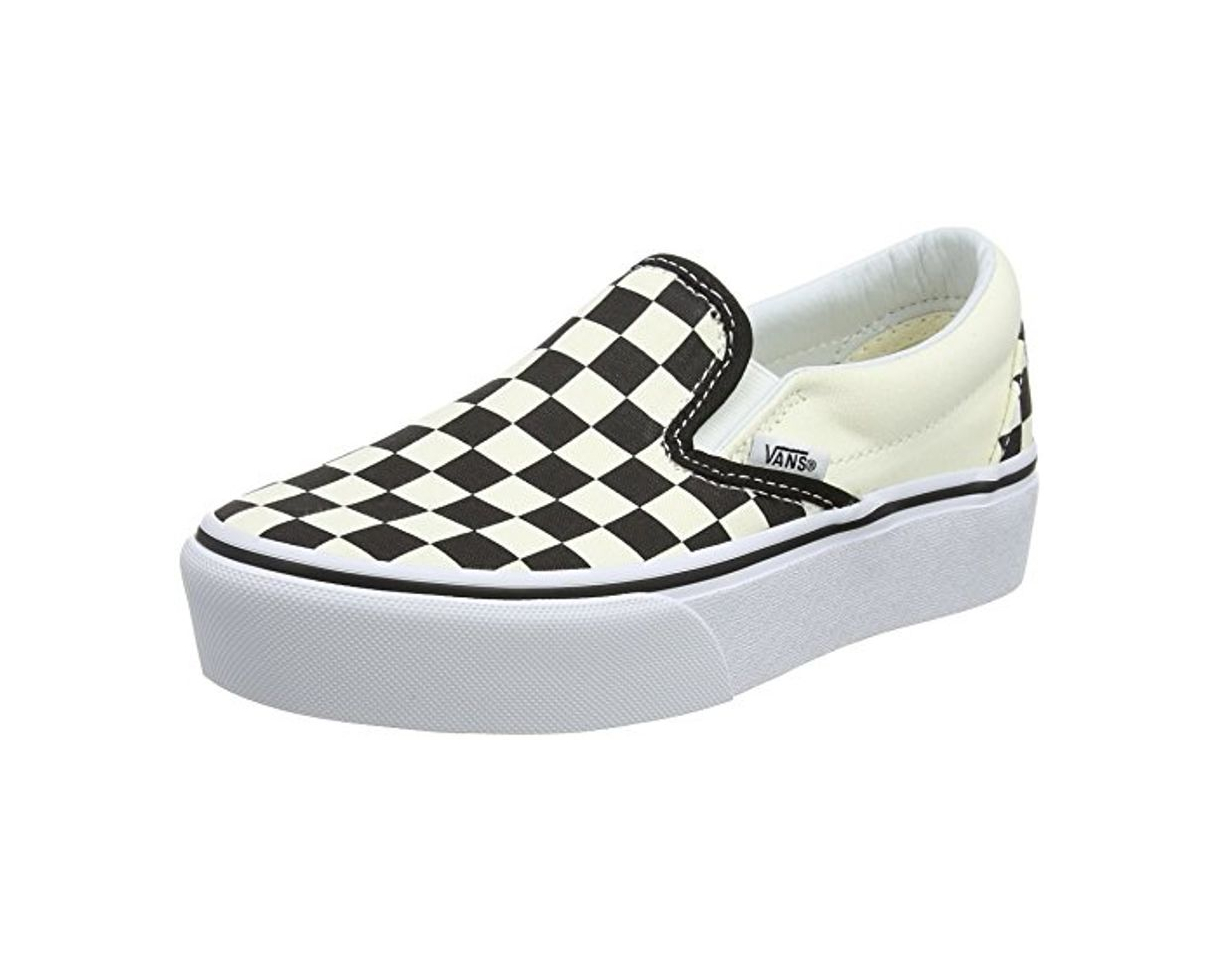 Fashion Vans Classic Slip-on Platform, Zapatillas sin Cordones Mujer, Negro