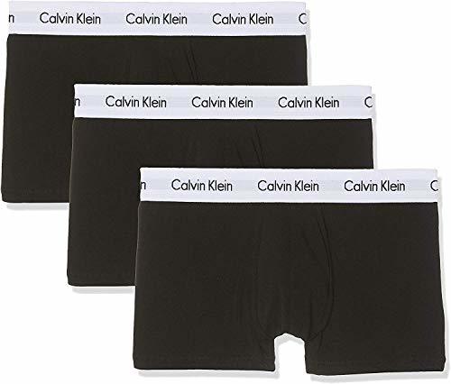 Social Calvin Klein Herren 3p Low Rise Trunk Boxershorts, Schwarz