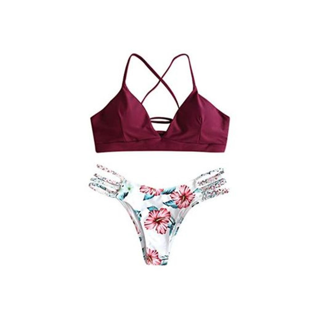 Social riou Bikini Conjuntos de Bikinis para Mujer Push Up Mujeres Traje de BañO Estampado Bohemio Dividido BañAdores con Relleno Tops y Braguitas Mujer 2020 brasileños vikinis