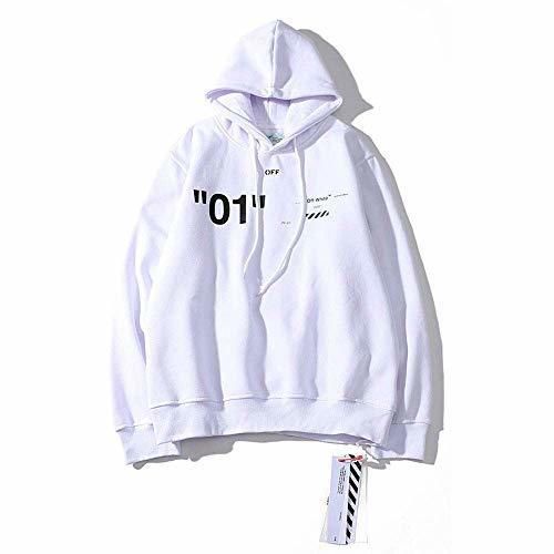 CVDEKH Streetwear Camisetas Off OW Logo Sudadera con Capucha Otoño Invierno Moda