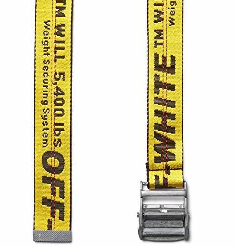 OFF-WHITE c/o Virgil Abloh Cinturón para hombre Artisan Industrial Logo Belt Yellow
