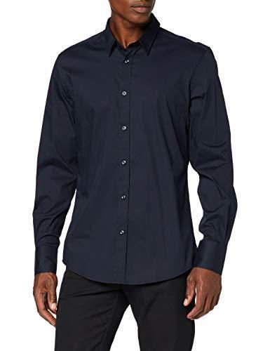 Antony Morato Camicia Basica Abbottonatura A Vista Camisa Casual, Azul